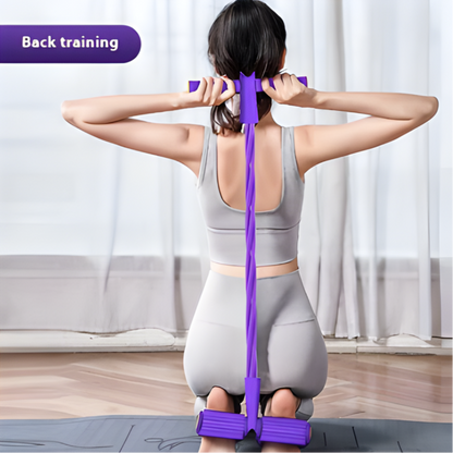 BandTrainer 1+1 GRATIS: Elastisk Let-At-Bære Fitness Pedal Båndtræner