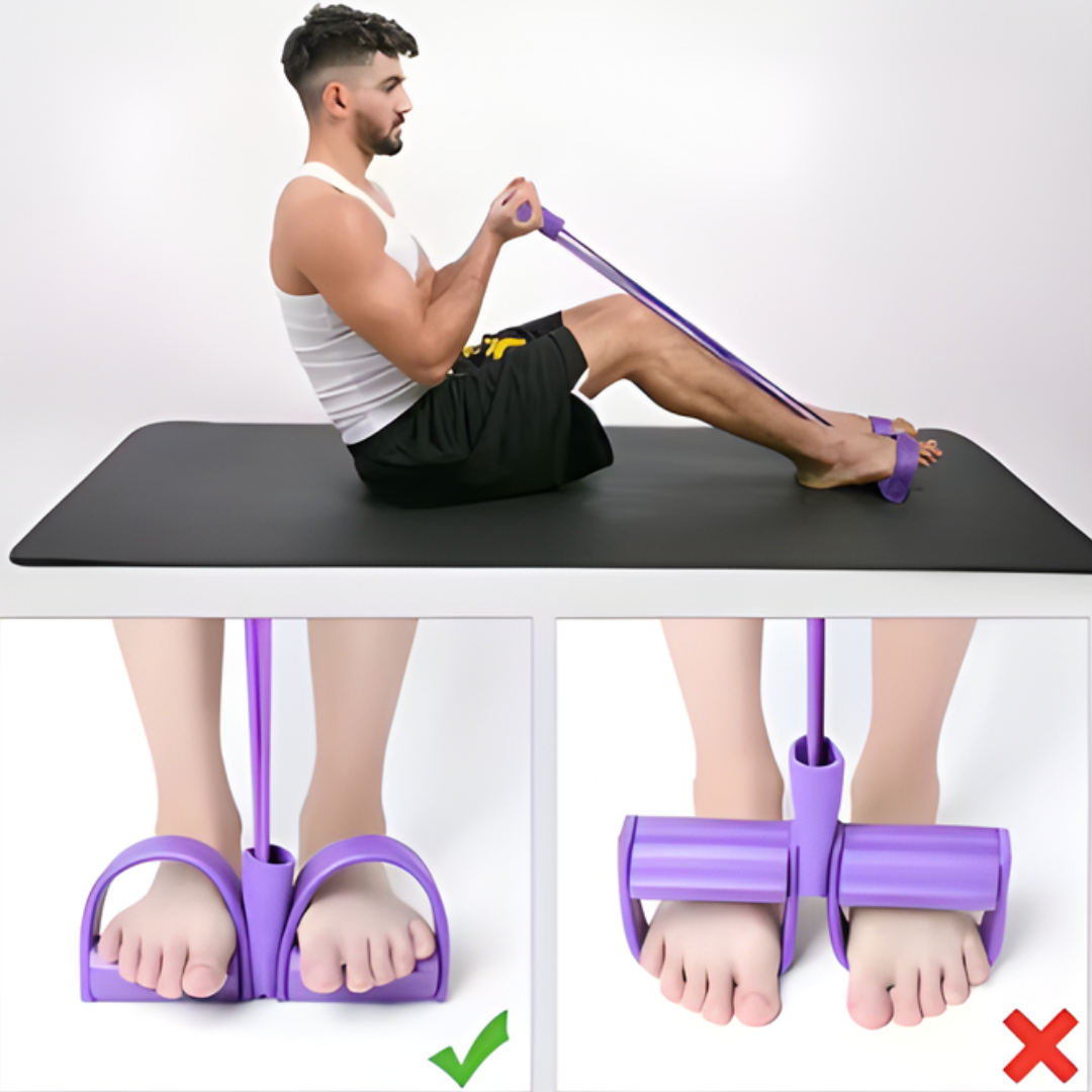 BandTrainer 1+1 GRATIS: Elastisk Let-At-Bære Fitness Pedal Båndtræner