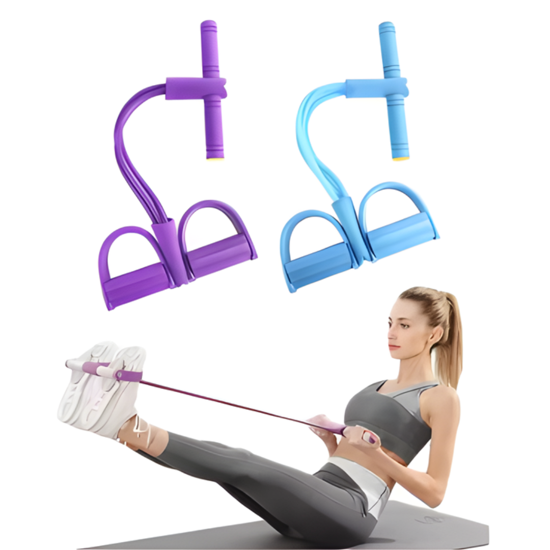 BandTrainer 1+1 GRATIS: Elastisk Let-At-Bære Fitness Pedal Båndtræner