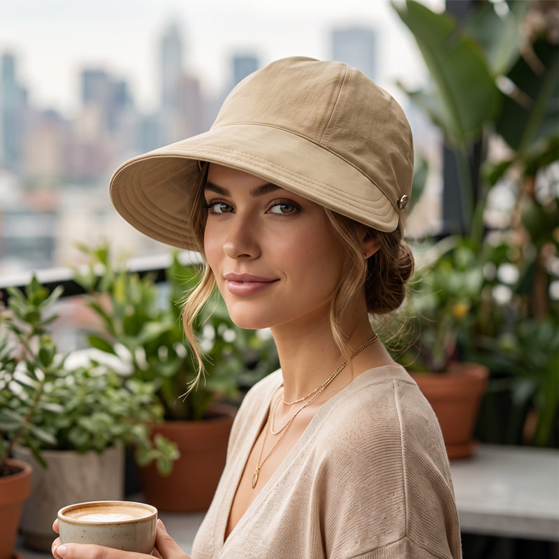 ☀️ 50 % RABAT! 👒 Solhat med hestehaleåbning – Åndbar, UPF 50+ og justerbar pasform. Perfekt til løb, stranden og alle former for udendørs aktiviteter. 🏃‍♀️