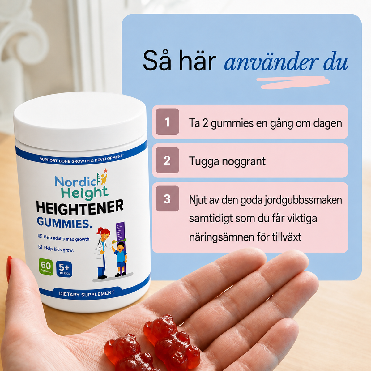 Nordic Height Tillväxt Gummies