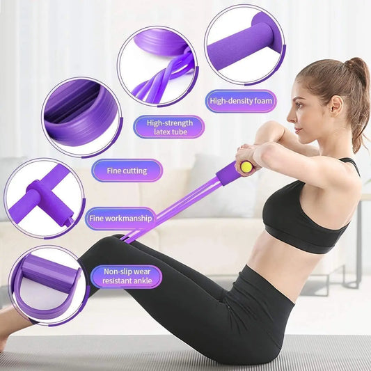 BandTrainer 1+1 GRATIS: Elastisk Let-At-Bære Fitness Pedal Båndtræner