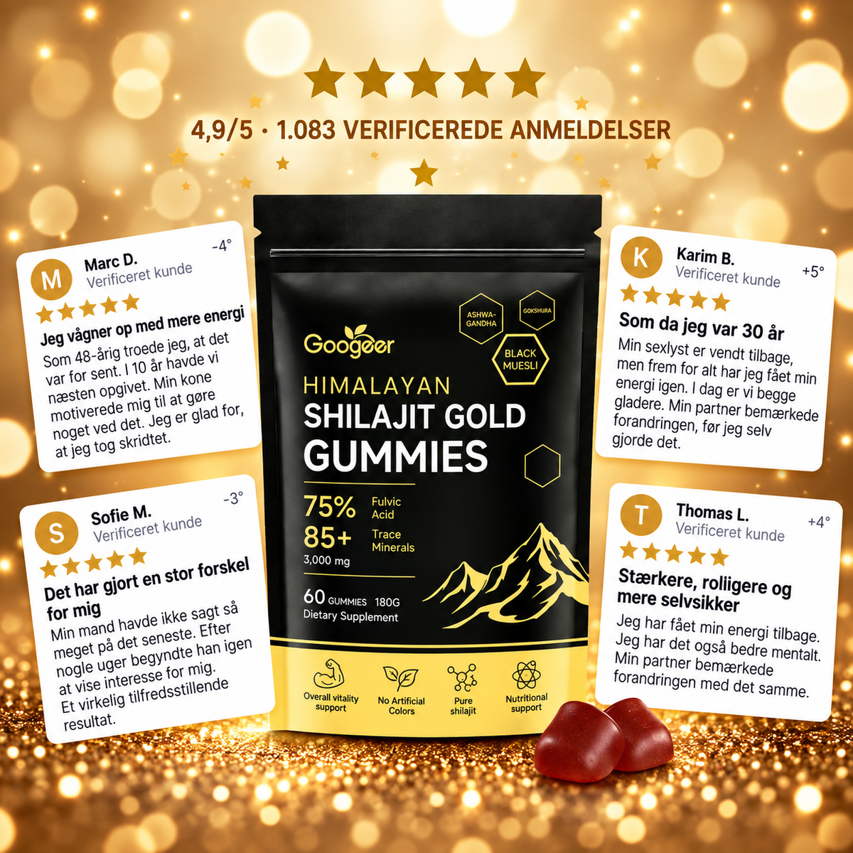 Googeer | Natürliche Shilajit-Gummibärchen