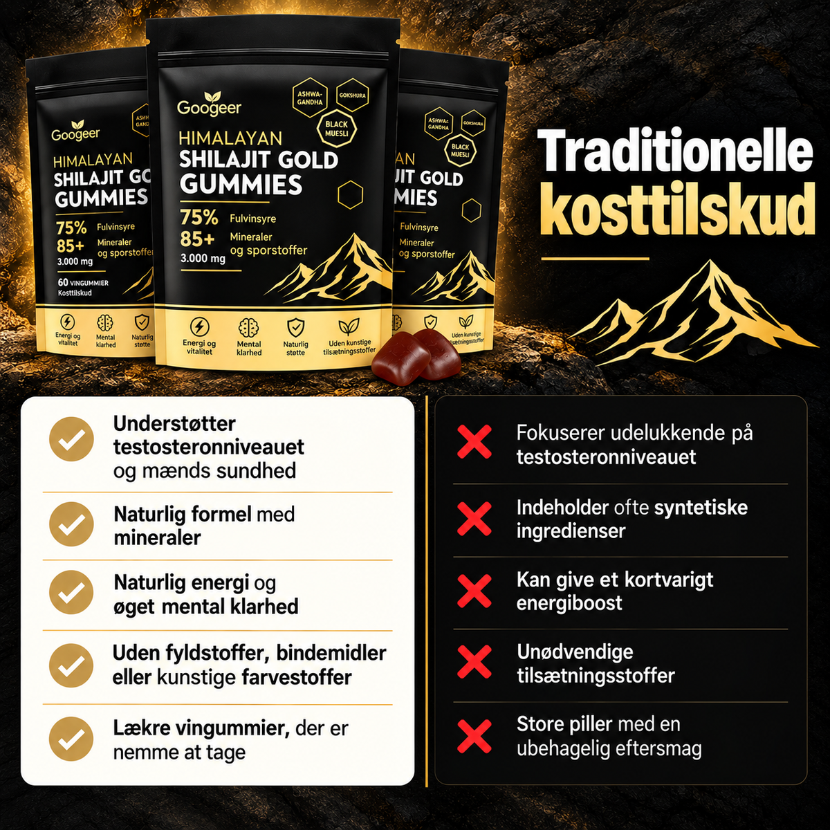 Googeer | Natürliche Shilajit-Gummibärchen