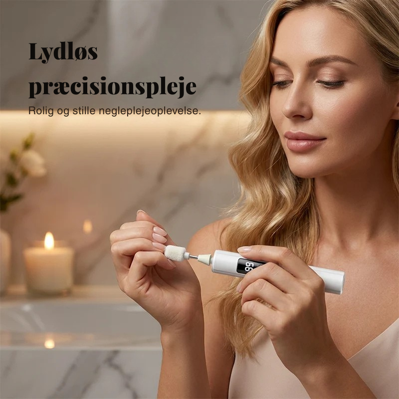 💅✨ 50 % RABAT! Professionel elektrisk neglefil – Gør det nemt at file og forme selv tykke negle. Med digitalt display, 99 hastighedsindstillinger og flere udskiftelige slibehoveder får du professionelle resultater – direkte hjemmefra! 🌟💎