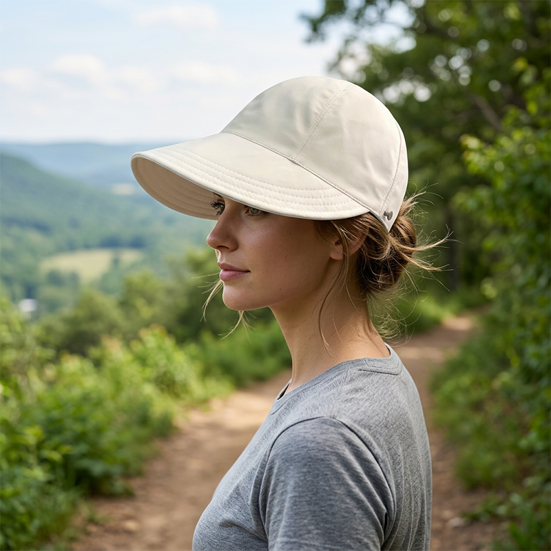 ☀️ 50 % RABAT! 👒 Solhat med hestehaleåbning – Åndbar, UPF 50+ og justerbar pasform. Perfekt til løb, stranden og alle former for udendørs aktiviteter. 🏃‍♀️