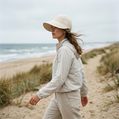 ☀️ 50 % RABAT! 👒 Solhat med hestehaleåbning – Åndbar, UPF 50+ og justerbar pasform. Perfekt til løb, stranden og alle former for udendørs aktiviteter. 🏃‍♀️