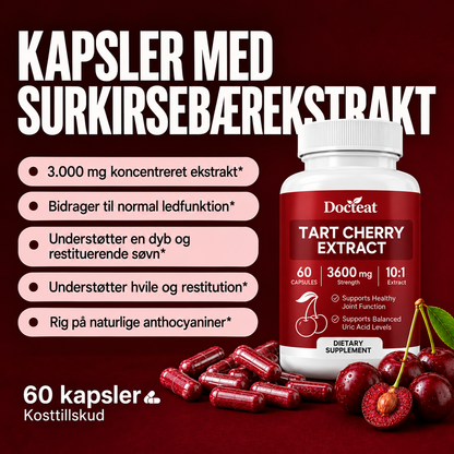 Docteat – Kapsler med ekstrakt af surkirsebær